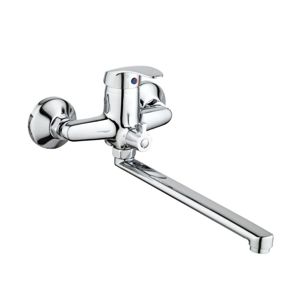 Смеситель для ванны и умывальника монокомандный  хром  Potato Эверест B22-022