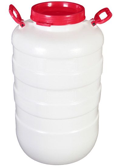 Бочка 60л с широким горлом белая Ижевск