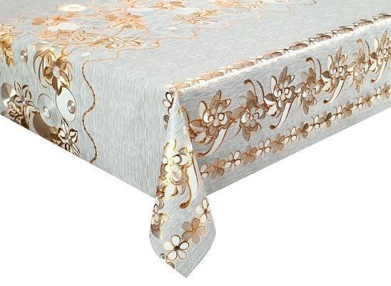 Клеенка на тк.основе лазерная "Жемчуг с принтом" 21314 (1.37х20м)