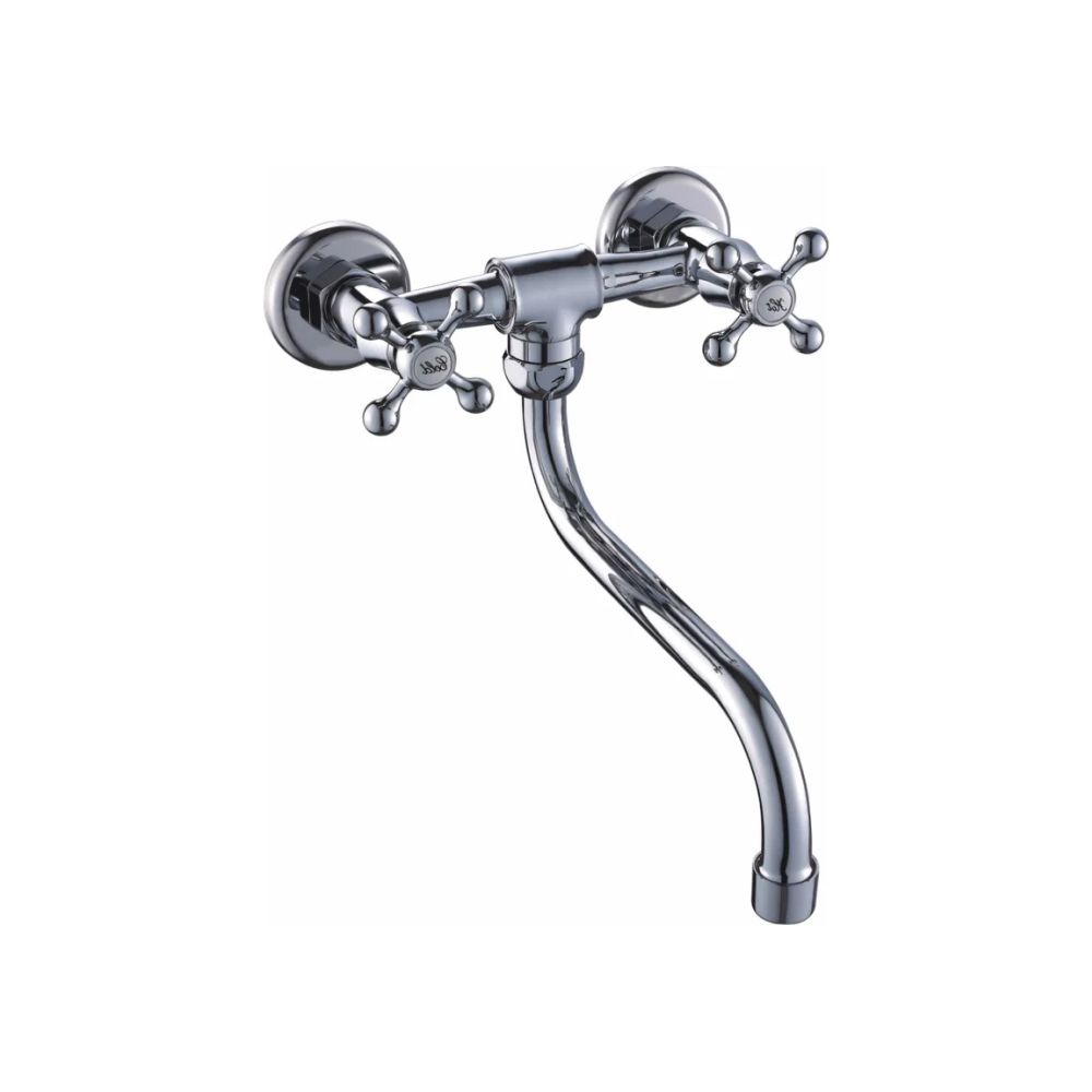 Смеситель универсальный двухручковый  хром  Potato Эверест B46-351