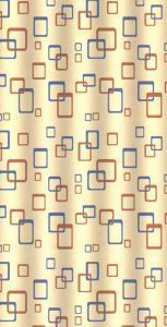 Штора для ванной тканевая бежевая, 1251, "Залел" эконом, 170-180*200