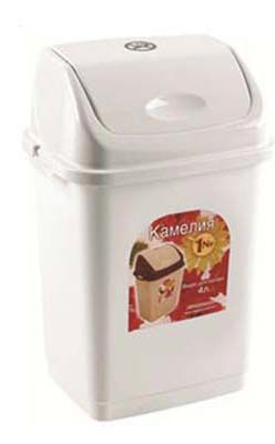 Ведро для мусора 8л белое "Камелия"