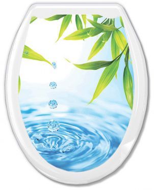 Крышка для унитаза жесткая "ДЕКОР" КАПЛИ