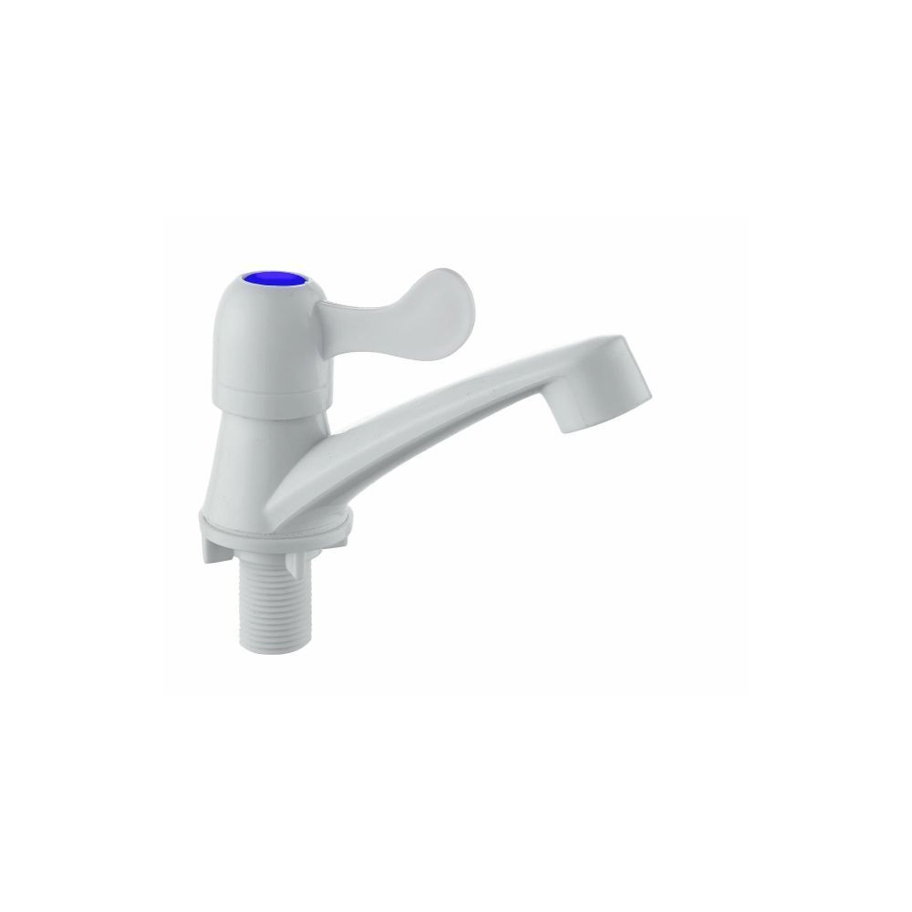 Кран водоразборный одноручковый на холодную воду белый  Potato Эверест B45-337
