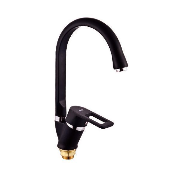 Смеситель для кухни монокомандный черный Potato P 5130-6