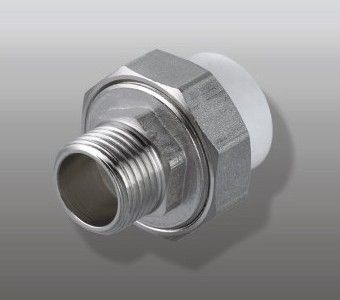 Муфта разъемная F 102.2004 (HJ 20*1/2M PN25) ППР-латунь (американка) (уп.5шт.)