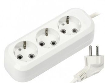 Сет. удлинитель ПВС 3х1 3роз. 10м 16А земля (корпус АБС-пластик) E1М