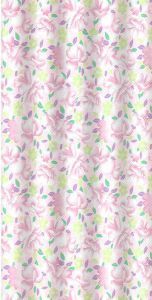 Штора для ванной тканевая розовая, 733, "Залел" эконом, 170-180*200