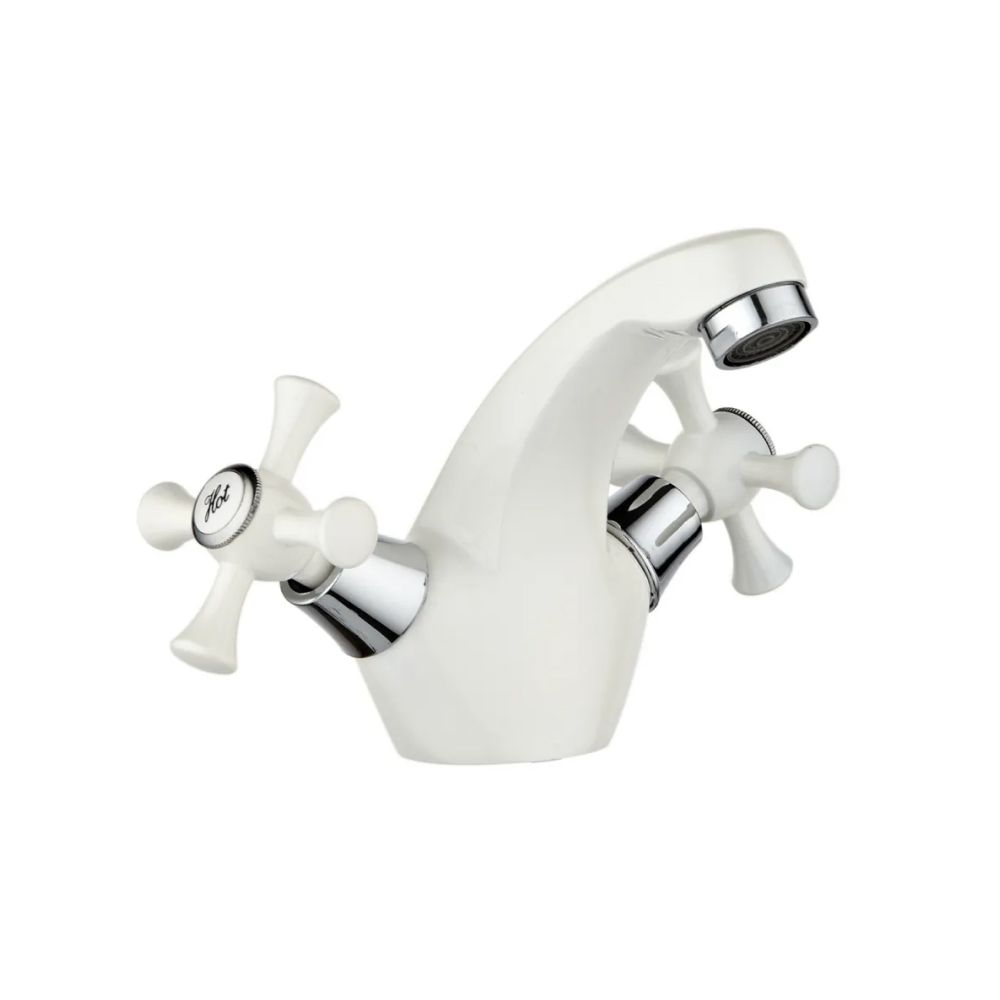 Смеситель для раковины двухручковый  кремовый  Potato Эверест B10-0647