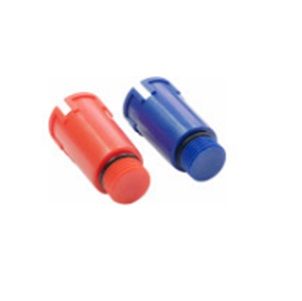 Набор цветных удлиненных заглушек 1/2'' (компл. 2 шт.) (100/1) (синий/красный) VALFEX ЗАВОД ВАЛФ-РУС