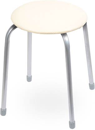 Табурет "Классика2" ТК02/СК на 4-х опорах (кругл.сидение) слон.кость Ника