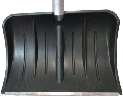 Лопата для снега пластиковая 540*370 с мет.планкой с АЛЮМ.ЧЕРЕНКОМ и V-ручкой №13