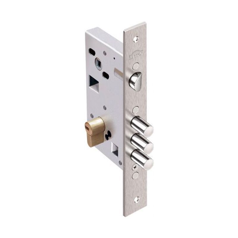 Корпус врезного замка с защёлкой Кремень 1.03.25