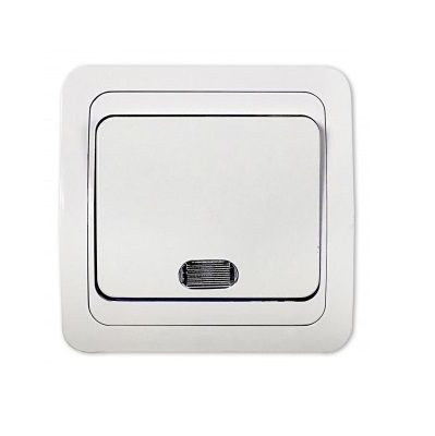 Выключатель CLASSICO 2121 белый с индикатором