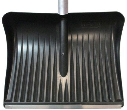 Лопата для снега пластиковая 510*390 с мет.планкой с АЛЮМ.ЧЕРЕНКОМ и V-ручкой №11