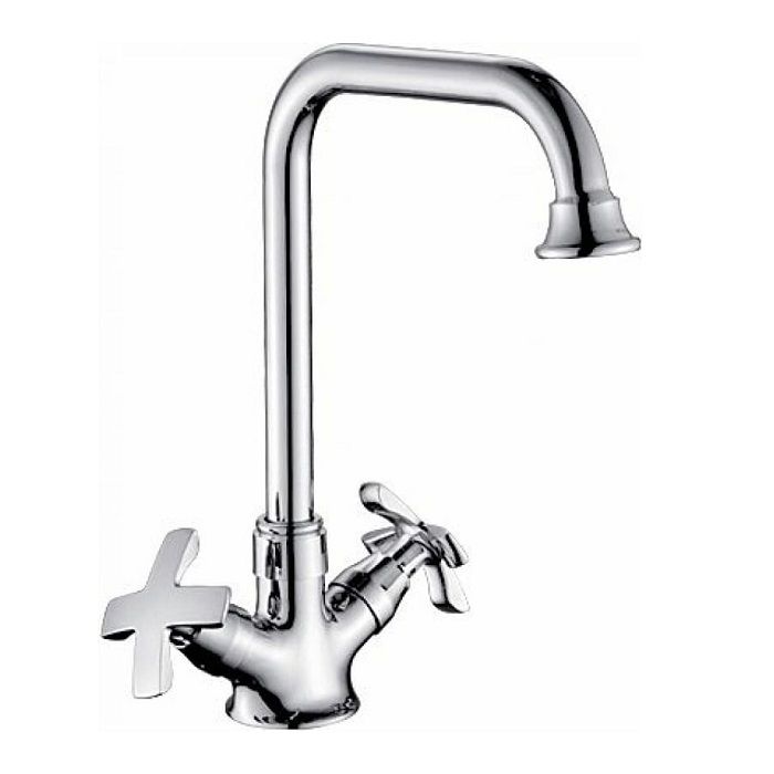 Смеситель для кухни двухручковый хром Potato P 67304