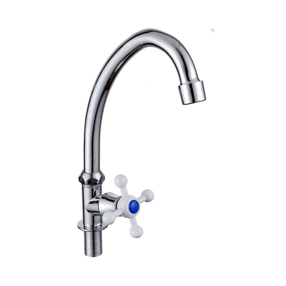 Кран водоразборный одноручковый на холодную воду хром  Potato Эверест B41-352