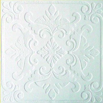 Плитка потолочная белая штампованная Аврора/48 (упак.192 шт.)
