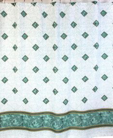 Штора для ванной тканевая зеленая, 1185, "Залел", 180*200