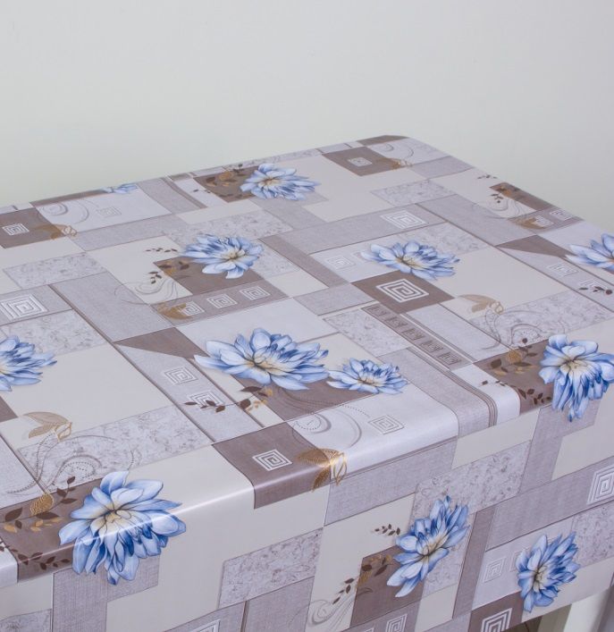 Клеенка на тк.основе "Полли" Серебряные лотосы (1.40х20м)
