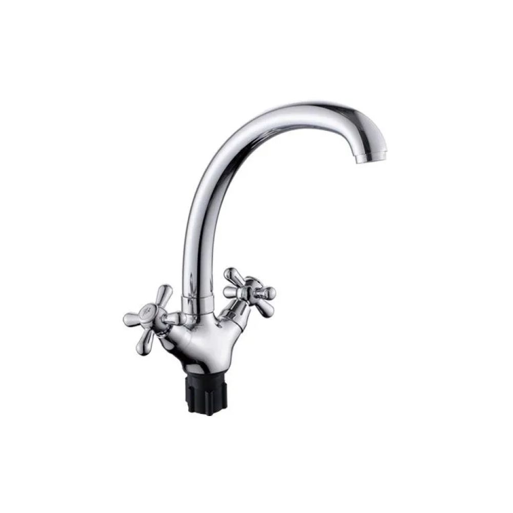 Смеситель для кухни двухручковый  хром  Potato Эверест B42-301