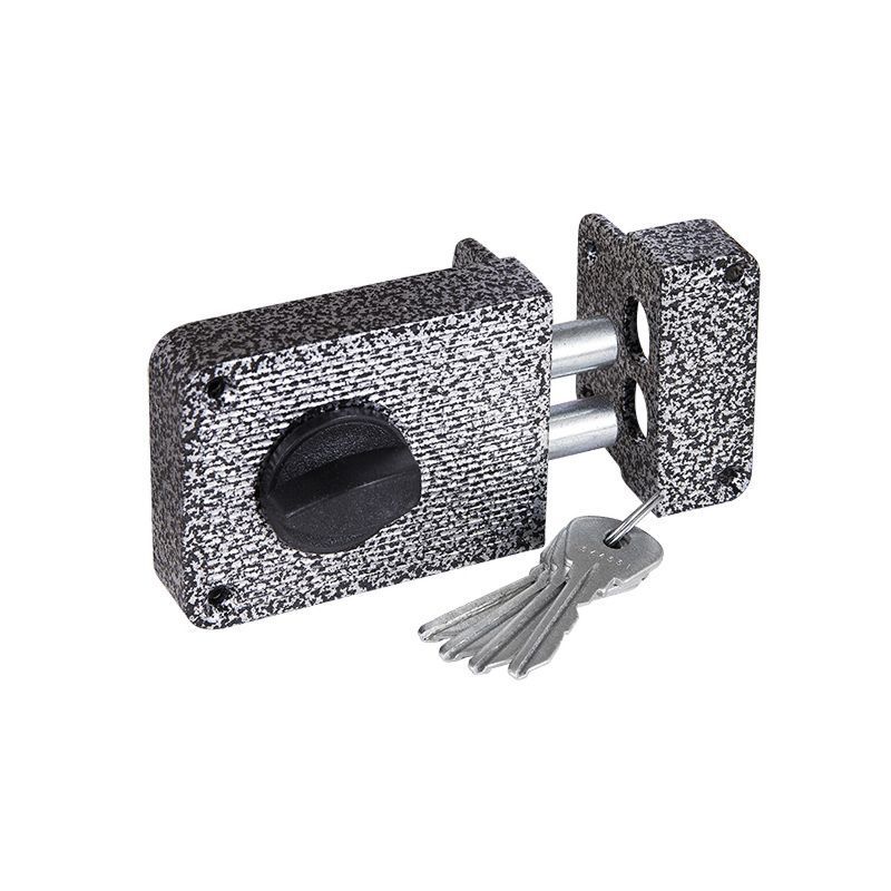 Замок накладной ЗН 1-3 серебро