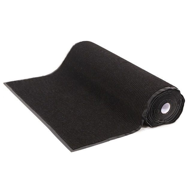 Напольная дорожка ворсовая влаговпитывающая 0,9*15м черная