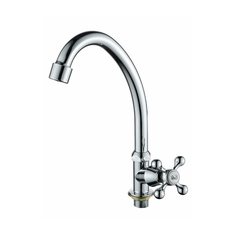 Смеситель для кухни одноручковый на одну воду хром  Potato Эверест B41-065