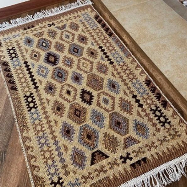 Коврик из хлопка 60*120 кор./беж. UK1671 Kilim Usak