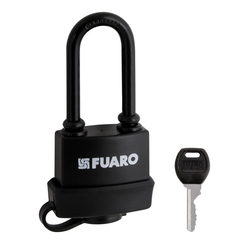 Замок навесной PL-WEATHER-3660 LS 3key BLACK удл. дужка, англ. /блистер