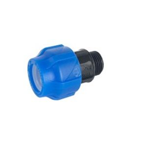 Муфта ПНД компр. соединительная c наружной резьбой  20х3/4" (270/45) VALFEX