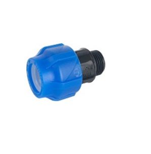 Муфта ПНД компр. соединительная c наружной резьбой  25х1/2" (160/40) VALFEX