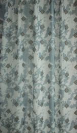 Штора для ванной тканевая серая, 1387, "Залел" эконом, 170-180*200