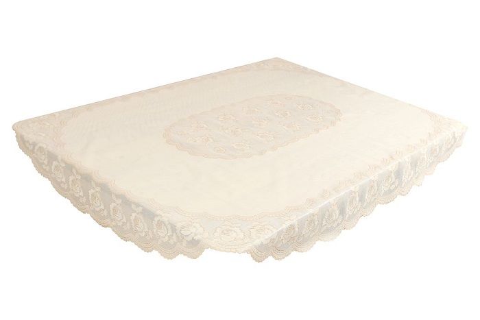 Скатерть готовая СS-333 коф-бежевая овальная (21335) 137*18м (10 шт.в рул.)