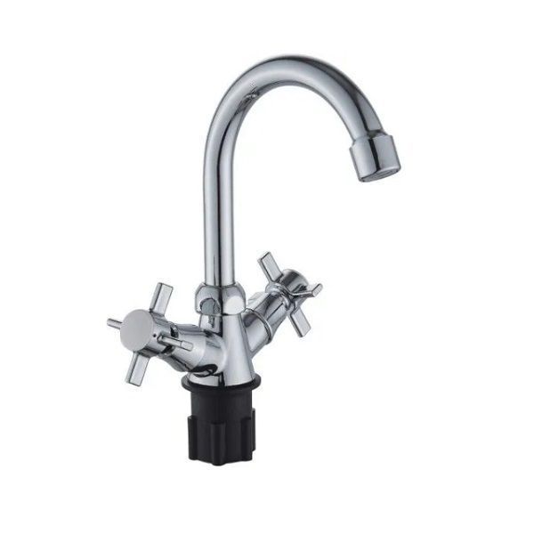 Смеситель для кухни двухручковый хром Potato Эверест B 10-354