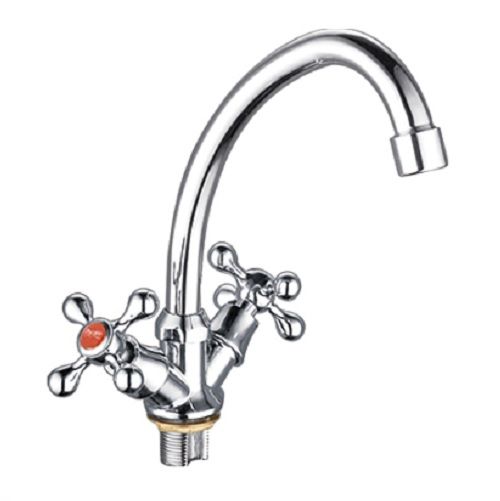 Смеситель для кухни двухручковый хром Potato P 4965 (уп.2 шт.)