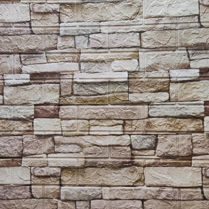 Панель самокл. 3D 700х770х3,0мм арт.322 «Камень ЛОФТ серый» (упак. 10/15шт.) (ДЕКОФИКС)