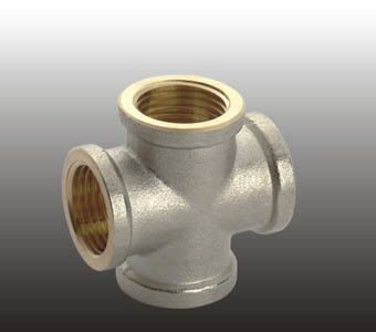 Крестовина резьбовая латун. F 340.0404 (X 1/2 F*1/2 F*1/2 F) (уп 10шт)