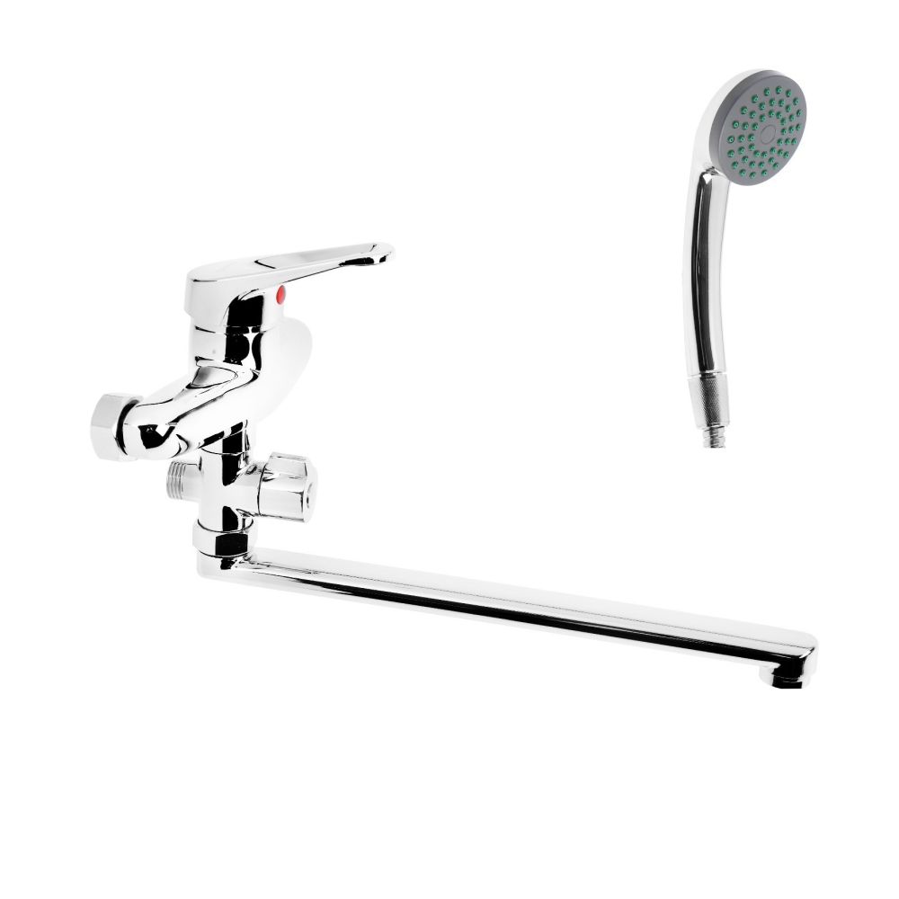 Смеситель для ванны и умывальника монокомандный  хром  Potato Эверест B21-028