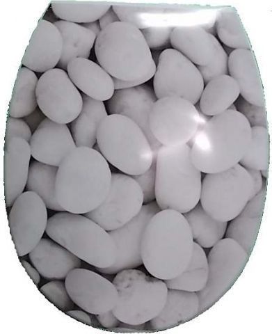 Крышка для унитаза жесткая "ДЕКОР" КАМНИ