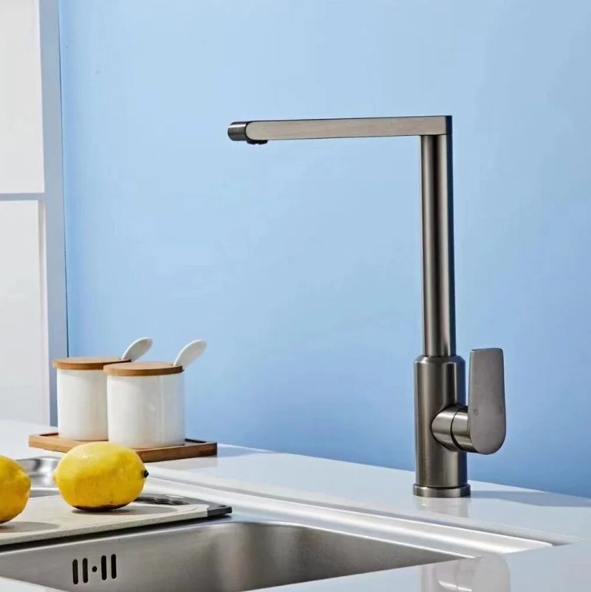 Смеситель для кухни монокомандный  серый графит  Potato Эверест B40-13TL