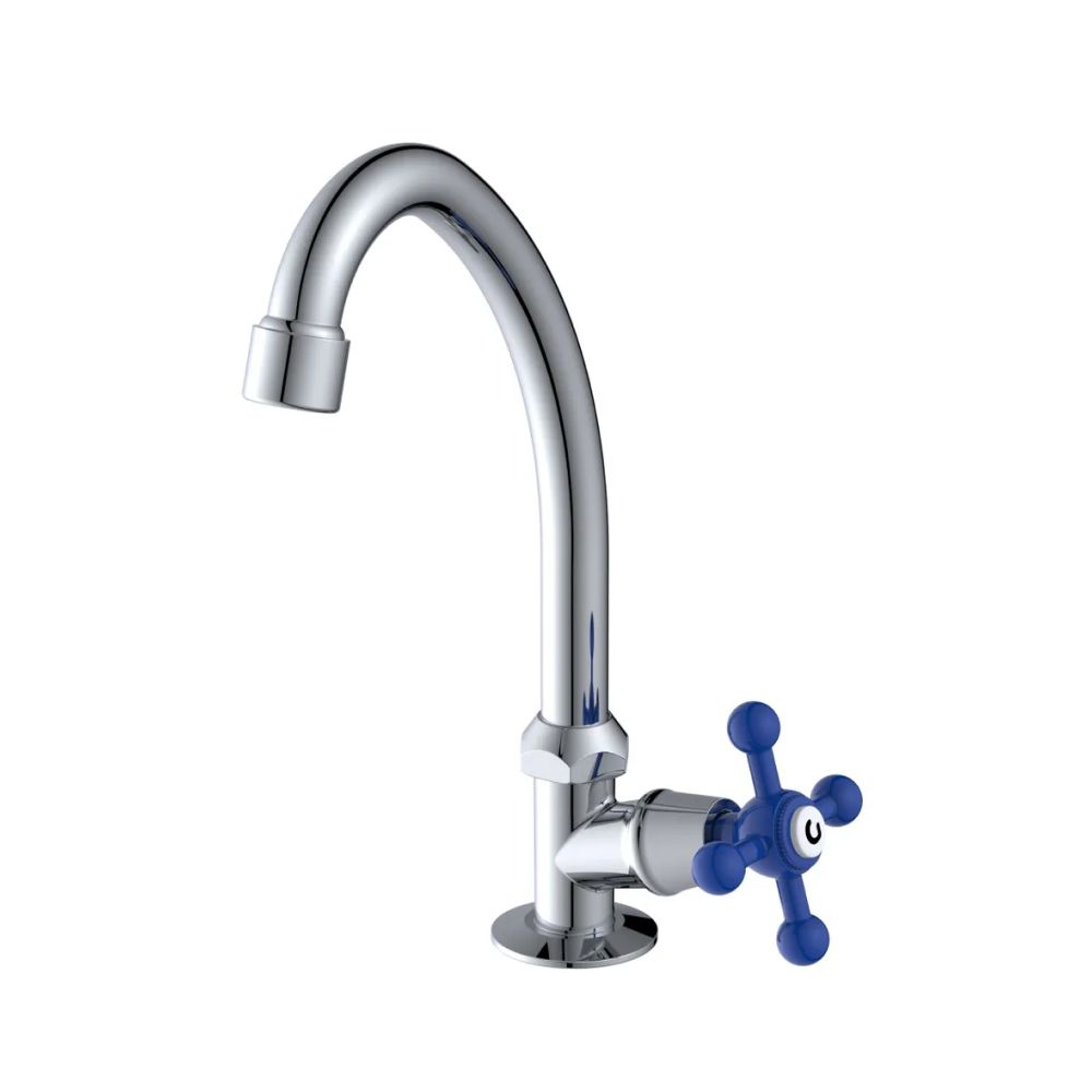 Кран водоразборный одноручковый на холодную воду хром  Potato Эверест B41-353