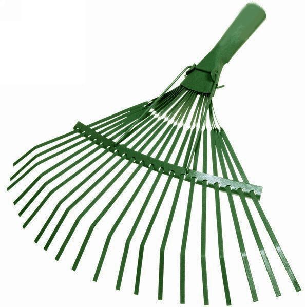 Грабли веерные 20 зуб. пластинчатые порош.окр (упак.10шт.)