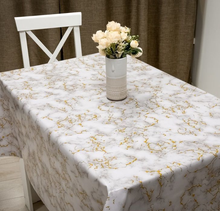 Клеенка на нетк.основе "Mirror" M 81200B Мрамор Мельхиорский (1,40х20м)