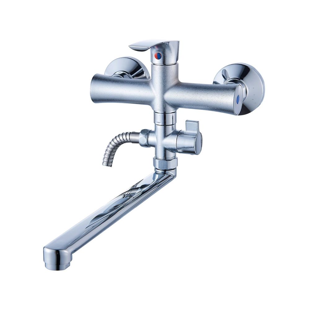 Смеситель для ванны и умывальника монокомандный  хром  Potato Эверест B21-032