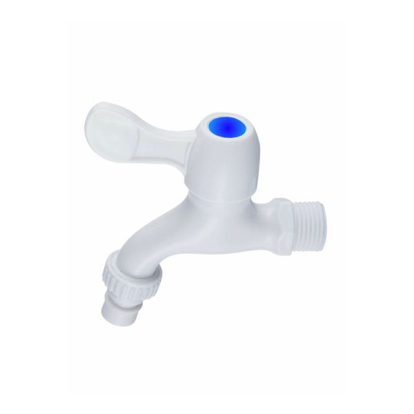 Кран водоразборный одноручковый на холодную воду белый  Potato Эверест B42-338