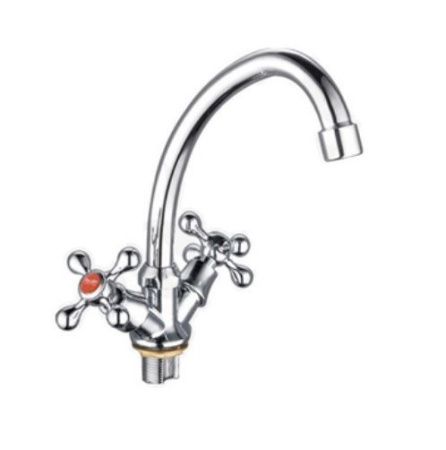 Смеситель для кухни двухручковый хром Potato P 4971 (уп.2шт.)