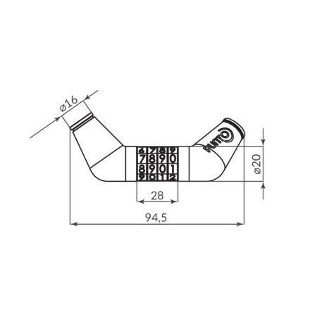 Замок тросовый PK-BIKE-1010-CODE (10х1000) /подвес