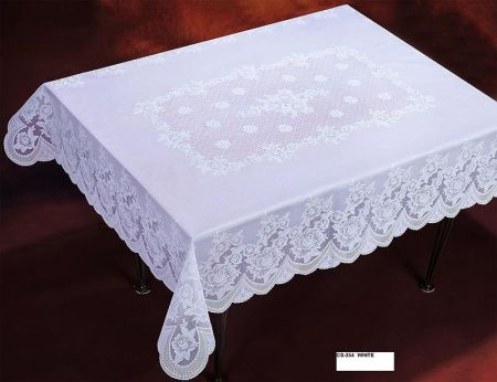 Скатерть готовая СS-354 белая (44142) 120*150см (10 шт.в рул.)