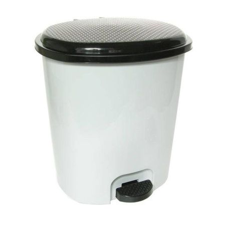 Ведро для мусора 12л серое с педалью